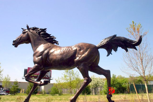 Bronze Statue Running Horse